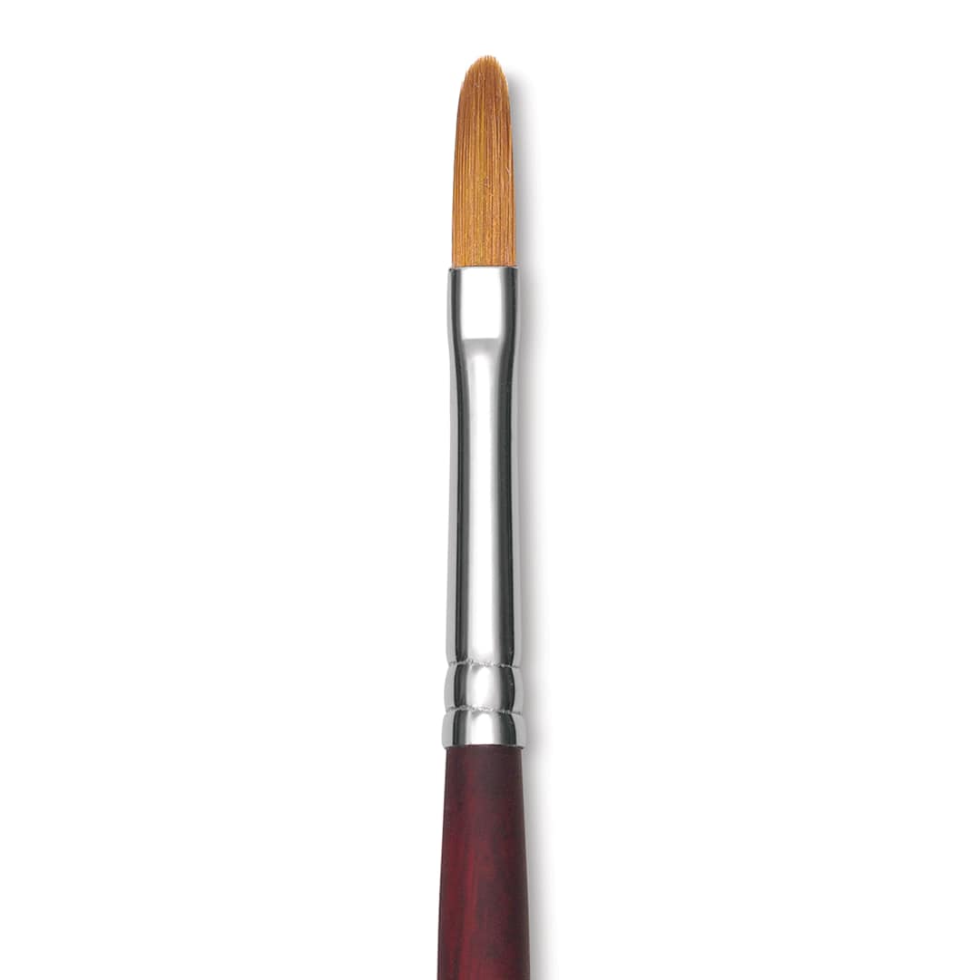 Open in modal - Princeton Velvetouch Series 3900 Synthetic Brush - Filbert, Long Handle, Size 4 (close-up)