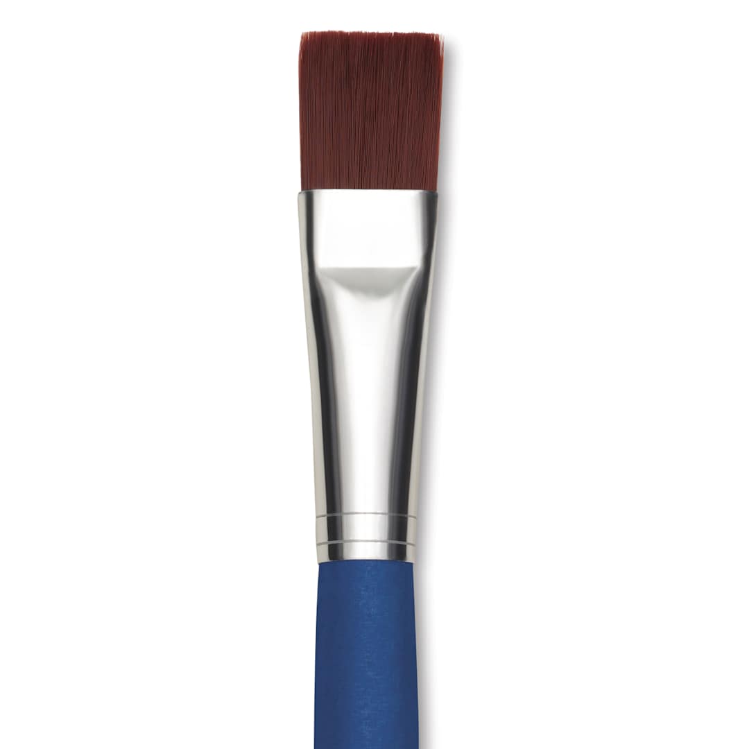 Open in modal - Da Vinci Forte Acrylics Synthetic Brush - Flat, Long Handle, Size 20, close-up