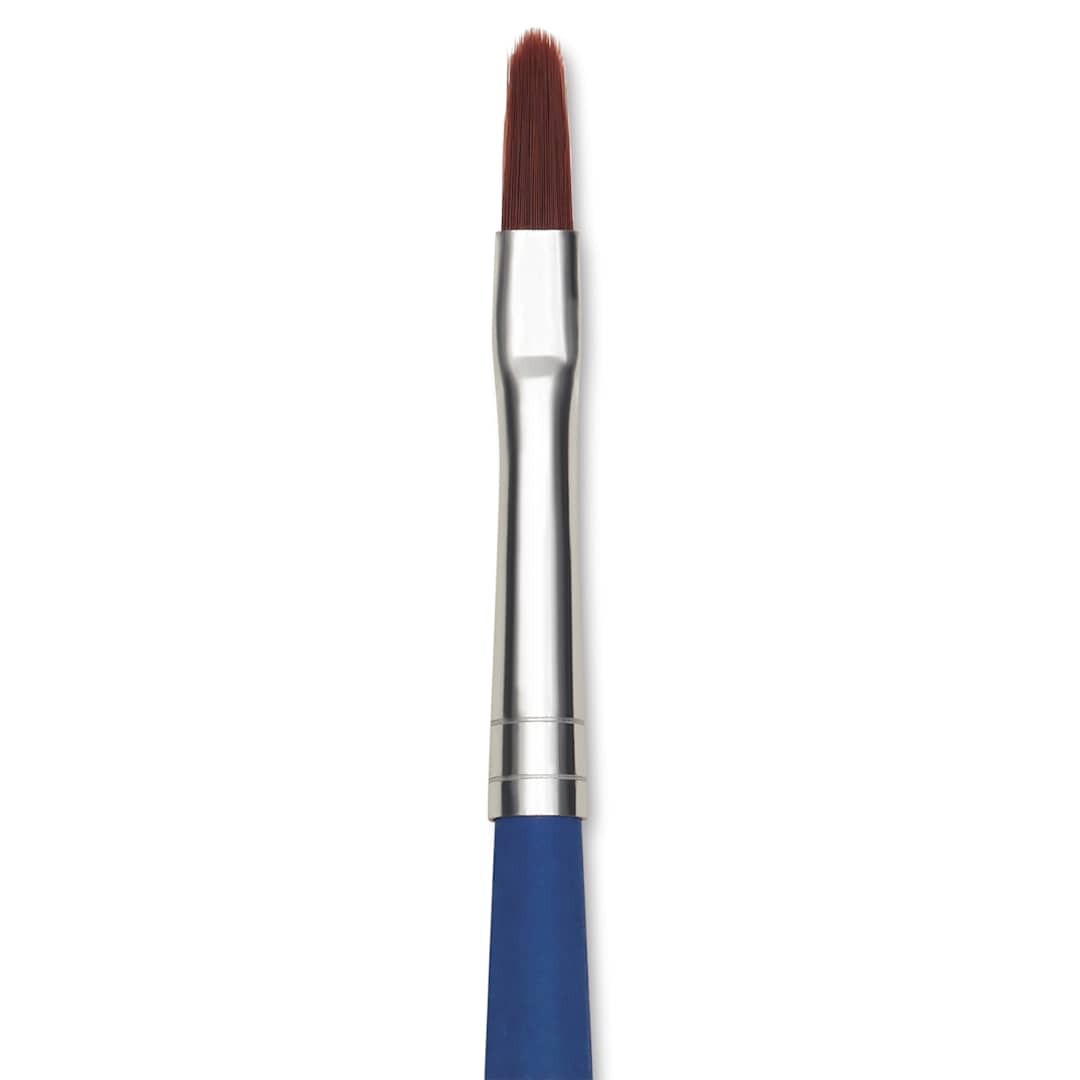 Open in modal - Da Vinci Forte Acrylics Synthetic Brush - Filbert, Long Handle, Size 4, close-up