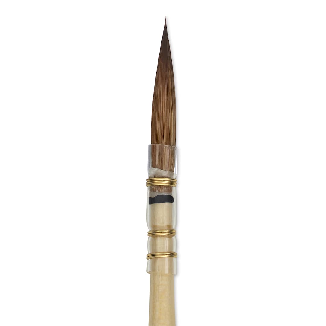 Open in modal -  Da Vinci Artissimo Kolinsky Red Sable Brush - Quill, Size 3/0, close-up