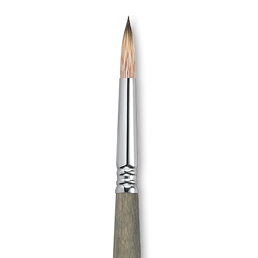 Open in modal - Escoda Modernista Tadami Synthetic Mongoose Brush - Round, Long Handle, Size 10 close up