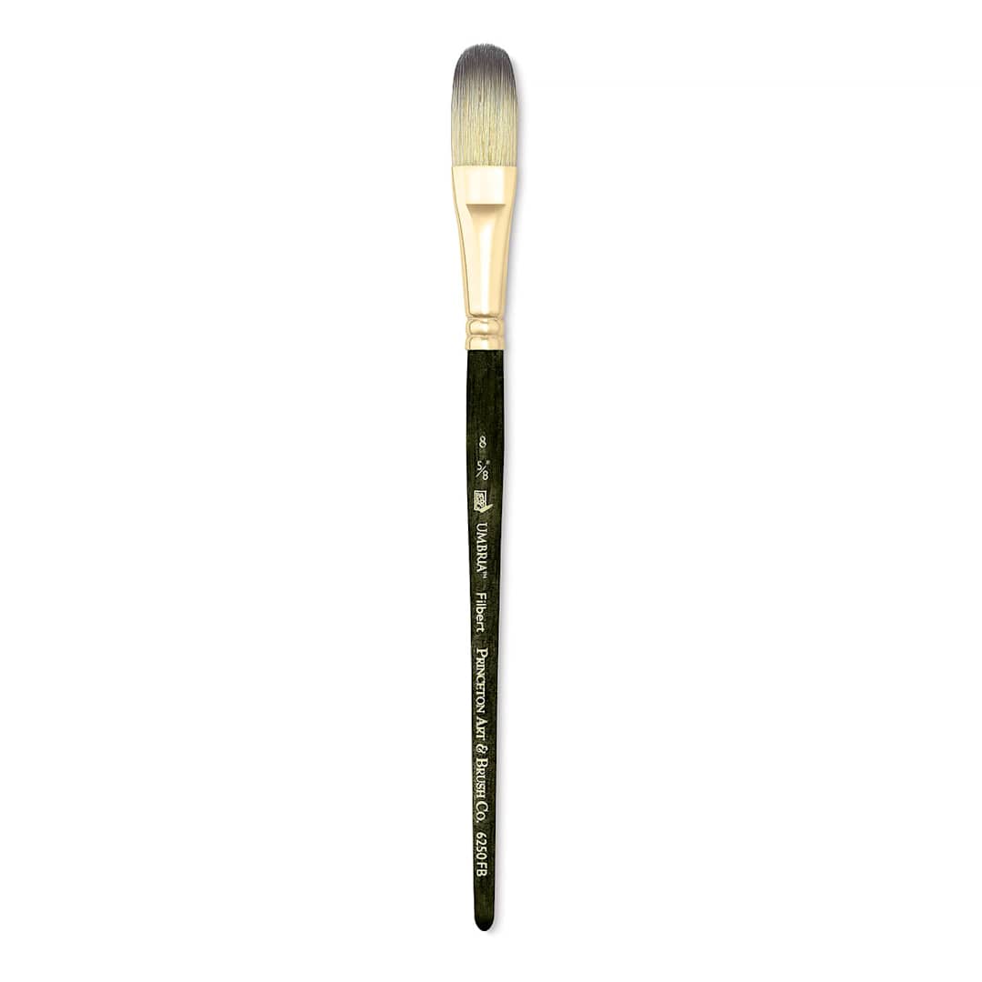 Open in modal - Princeton Umbria Brush - Filbert, Short Handle, Size 8
