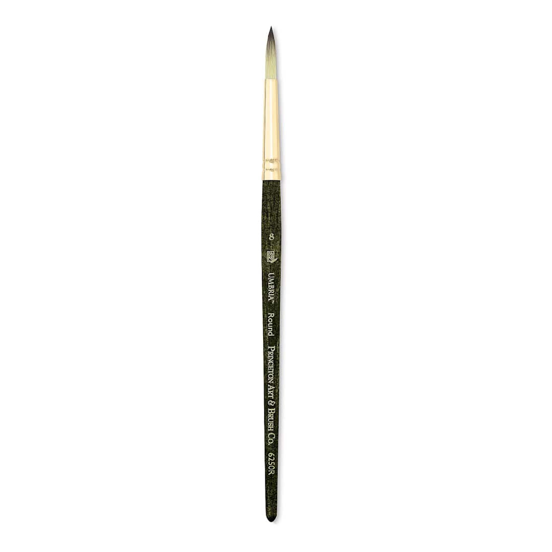 Open in modal - Princeton Umbria Brush - Round, Short Handle, Size 8