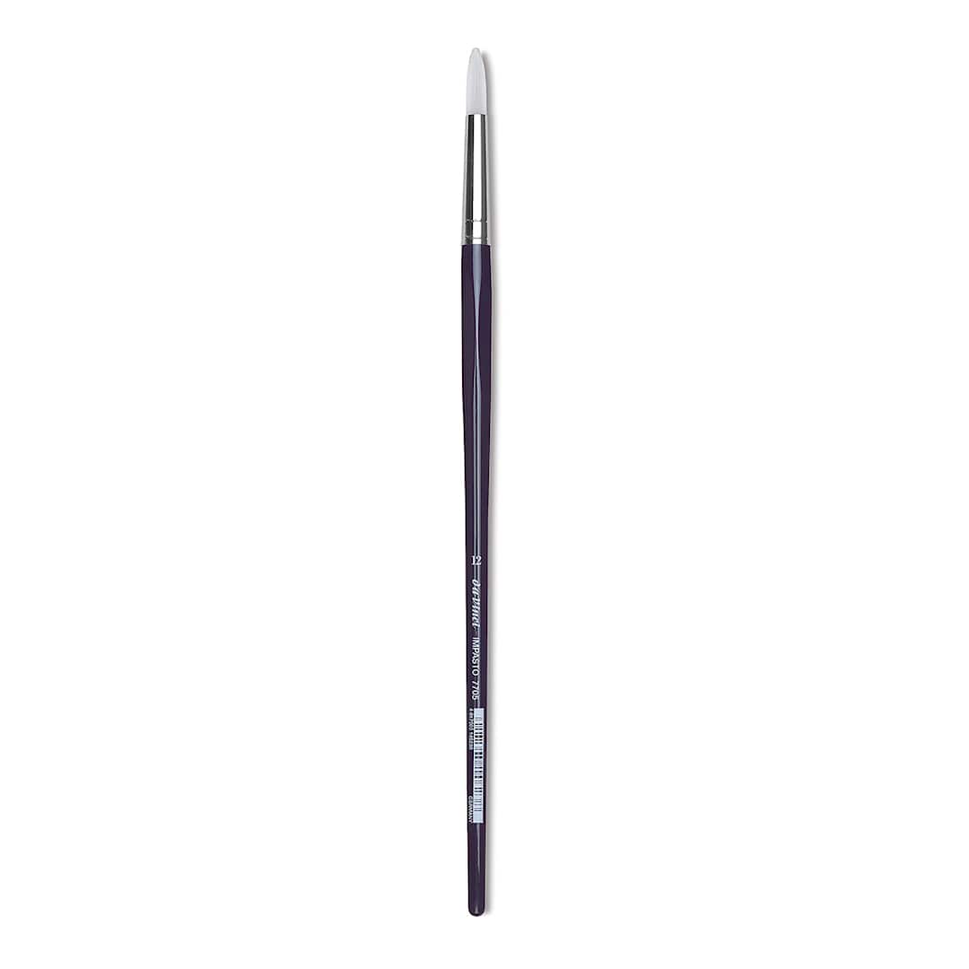 Open in modal - Da Vinci Impasto Brush - Round, Long Handle, Size 12