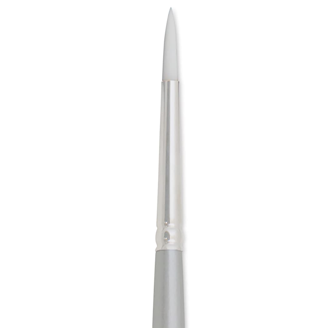 Open in modal - Silver Brush Silverwhite Synthetic Brush - Round, Long Handle, Size 2 close up