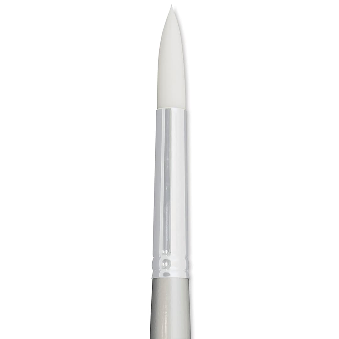 Open in modal - Silver Brush Silverwhite Synthetic Brush - Round, Long Handle, Size 10 close up