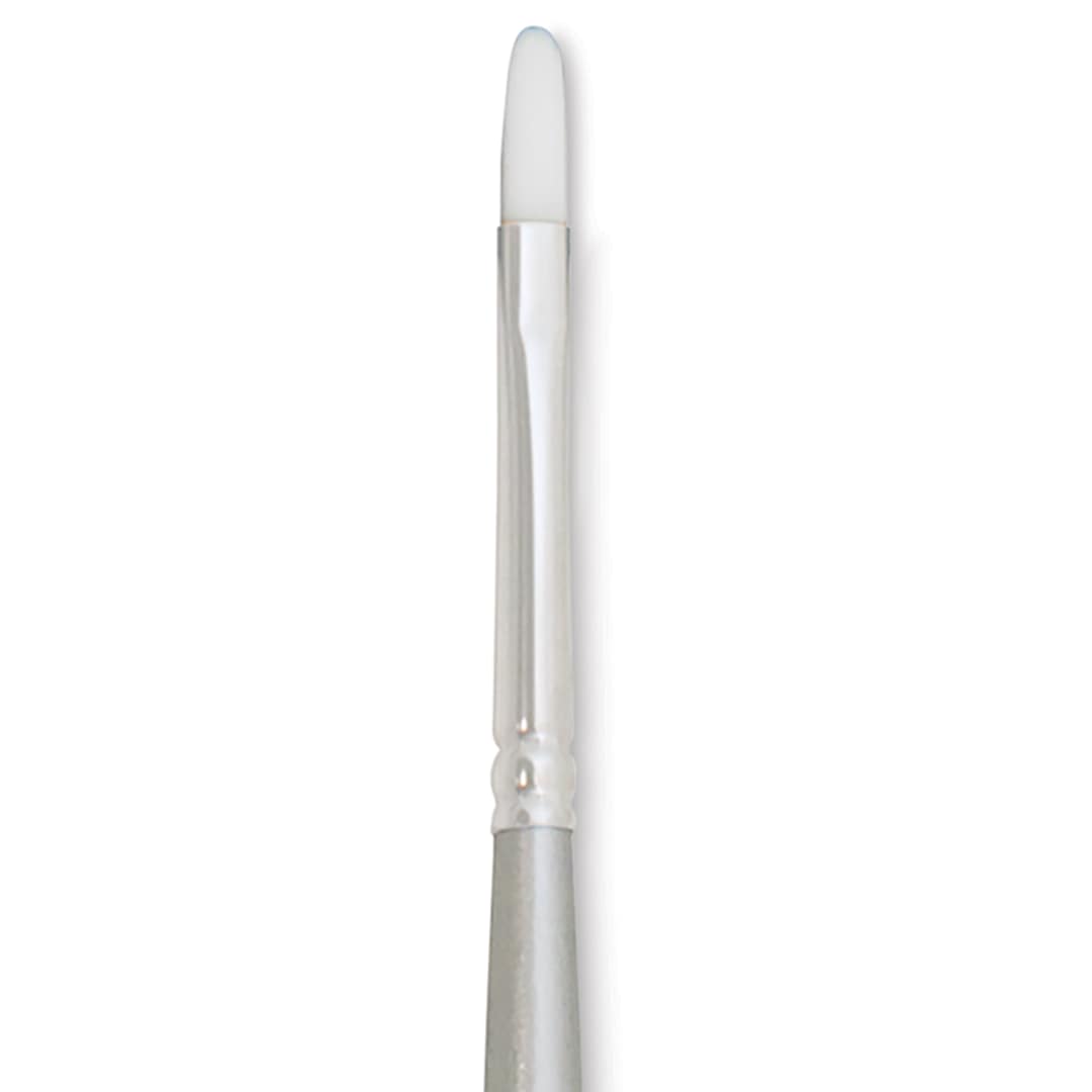 Open in modal - Silver Brush Silverwhite Synthetic Brush - Filbert, Long Handle, Size 0 close up