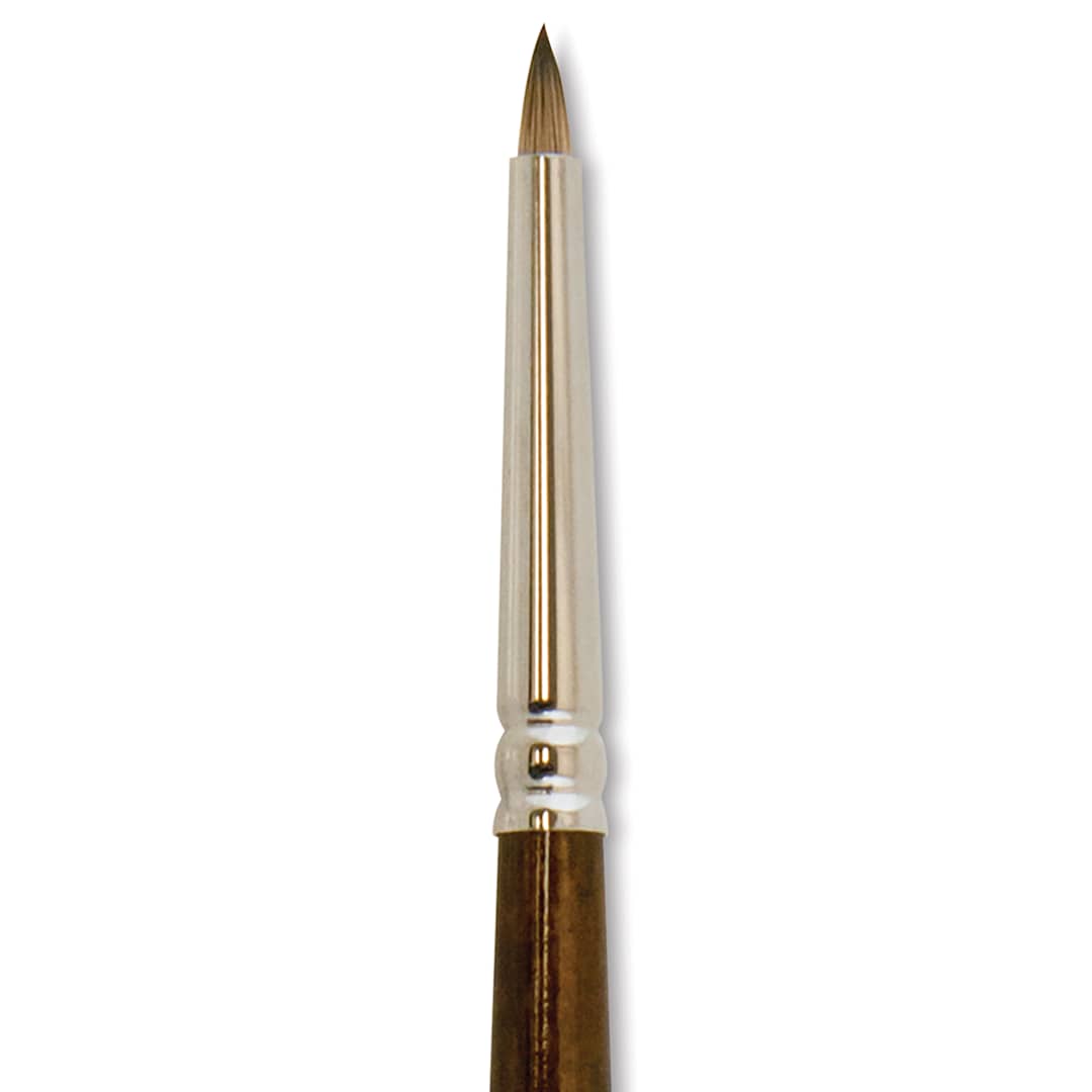 Open in modal - Silver Brush Monza Synthetic Mongoose Artist Brush - Short Round, Size 4 close up