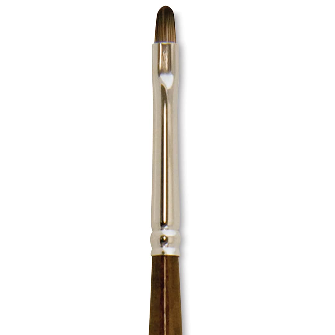 Open in modal - Silver Brush Monza Synthetic Mongoose Artist Brush - Short Filbert, Size 0 close up