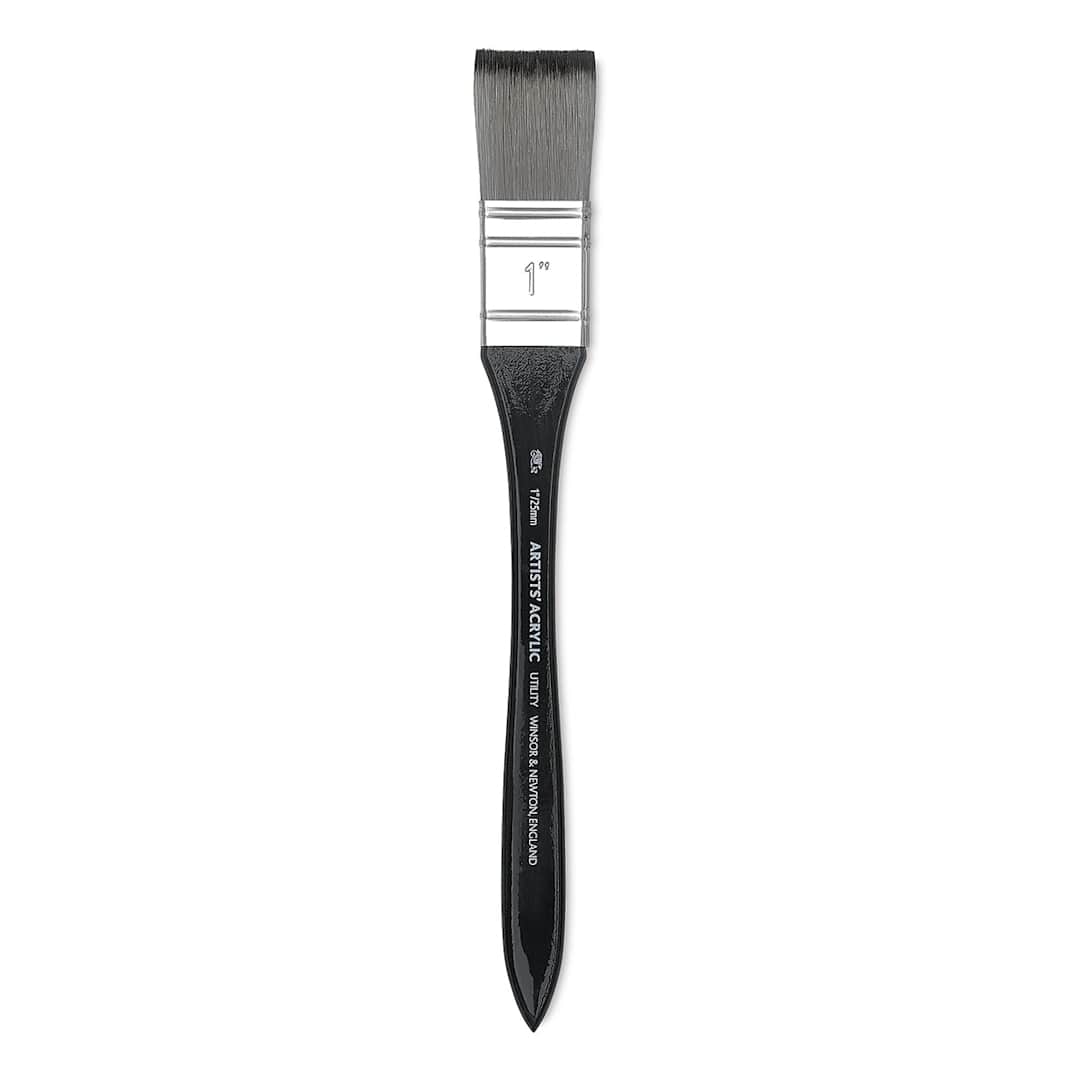 Open in modal - Winsor & Newton Artists’ Acrylic Brush - Utility, Long Handle, Size 1"