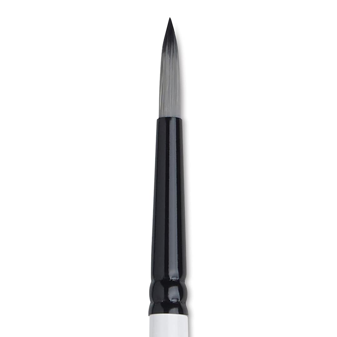 Open in modal - Winsor & Newton Artists’ Acrylic Brush - Round, Long Handle, Size 6