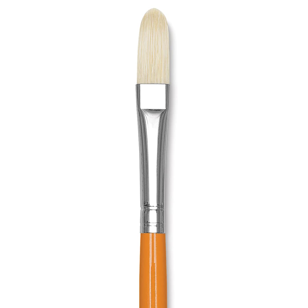 Open in modal - Isabey Chungking Interlocking Bristle Brush - Filbert, Long Handle, Size 6
