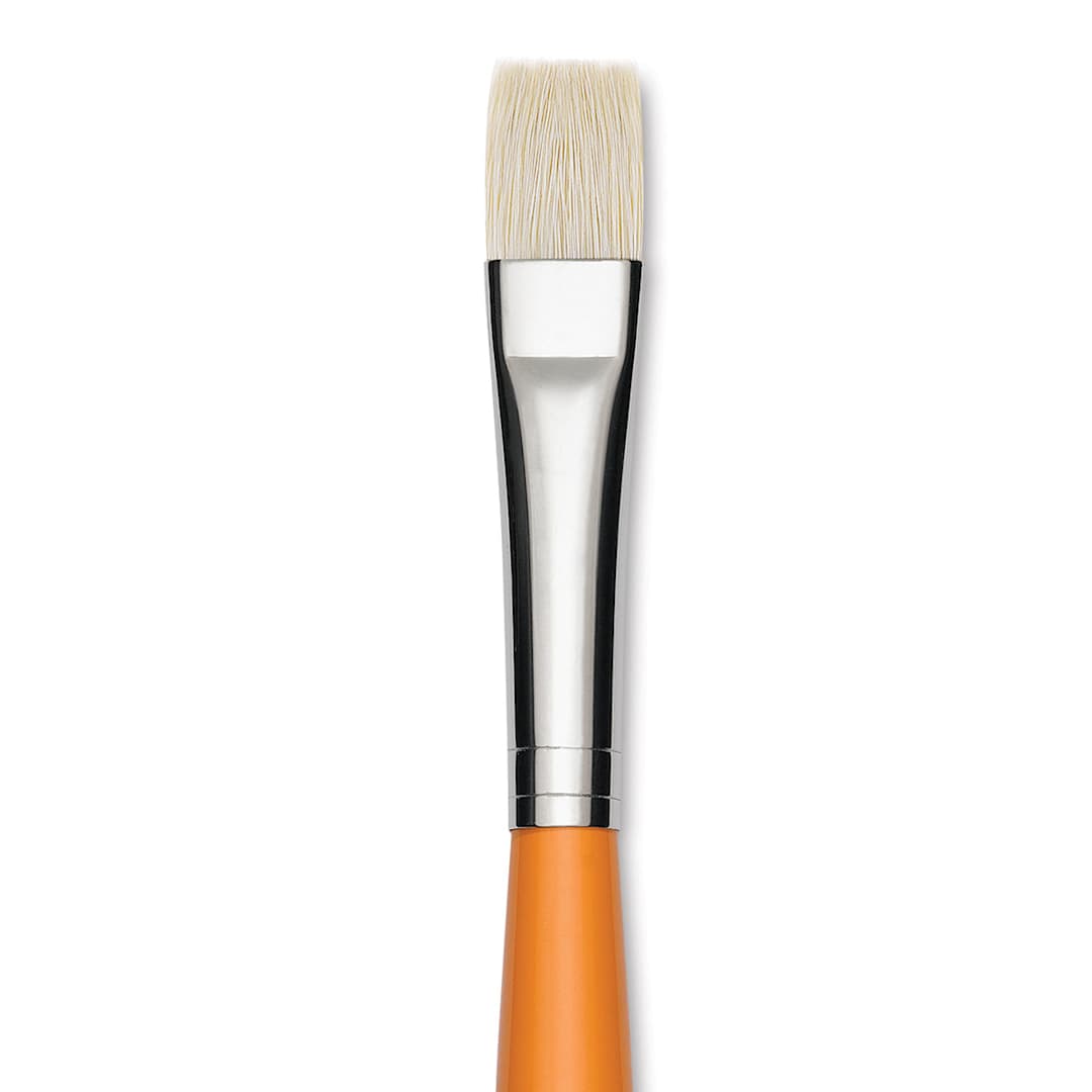 Open in modal - Isabey Chungking Interlocking Bristle Brush - Bright, Long Handle, Size 8 close up