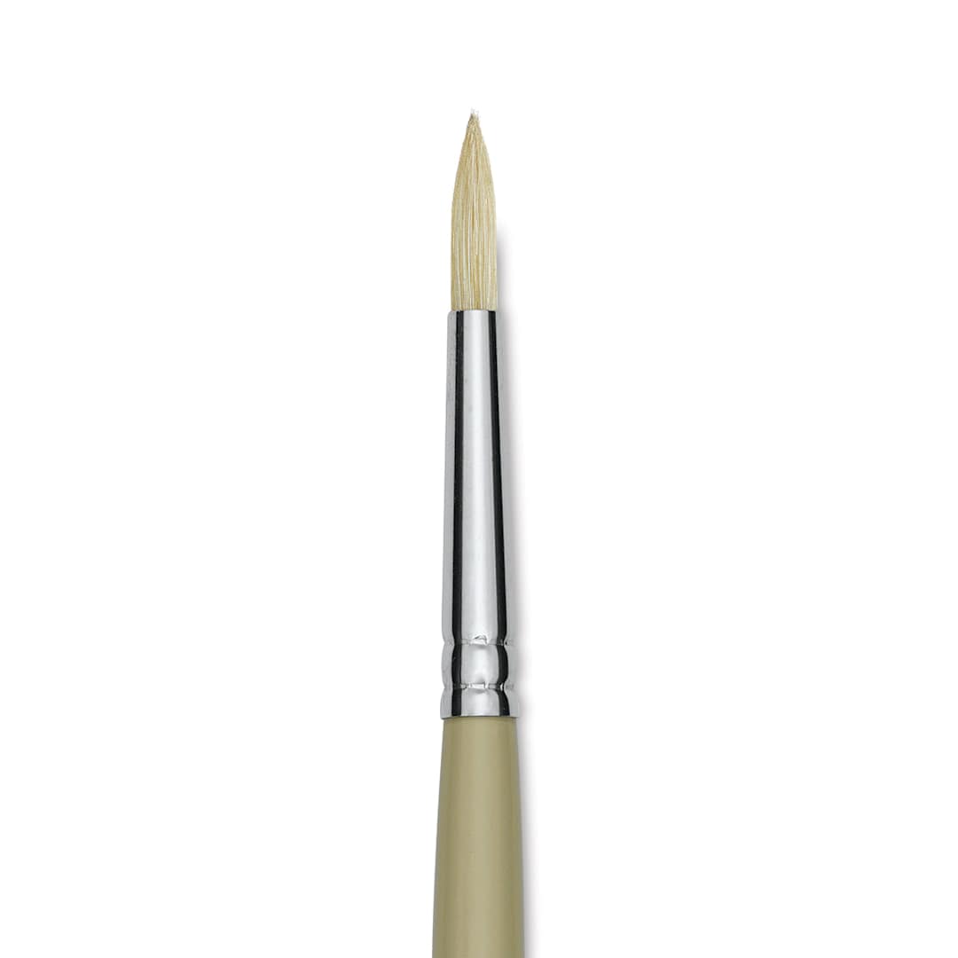 Open in modal - Robert Simmons Signet Brush - Round, Long Handle, Size 2 close up