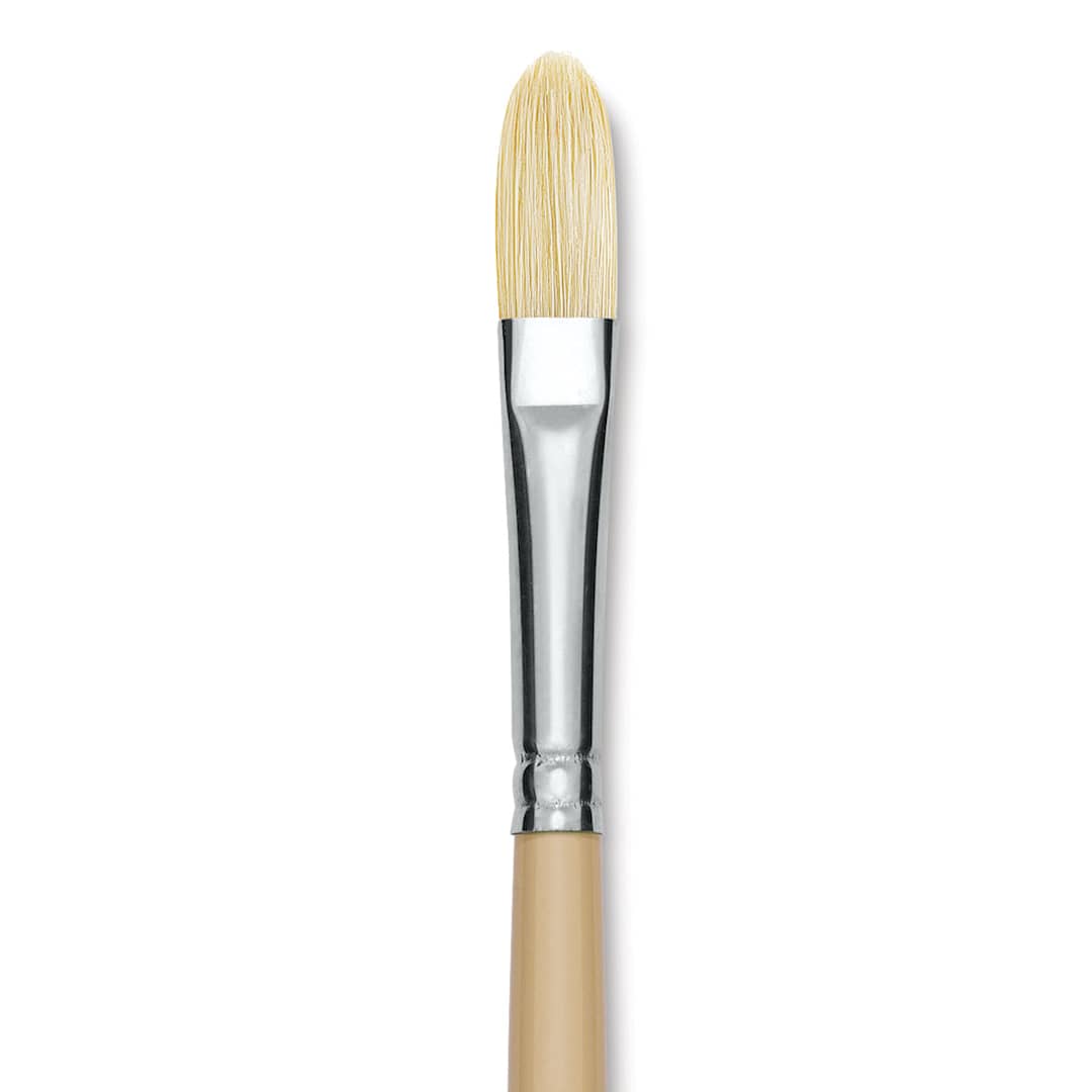 Open in modal - Robert Simmons Signet Brush - Filbert, Long Handle, Size 6 close up