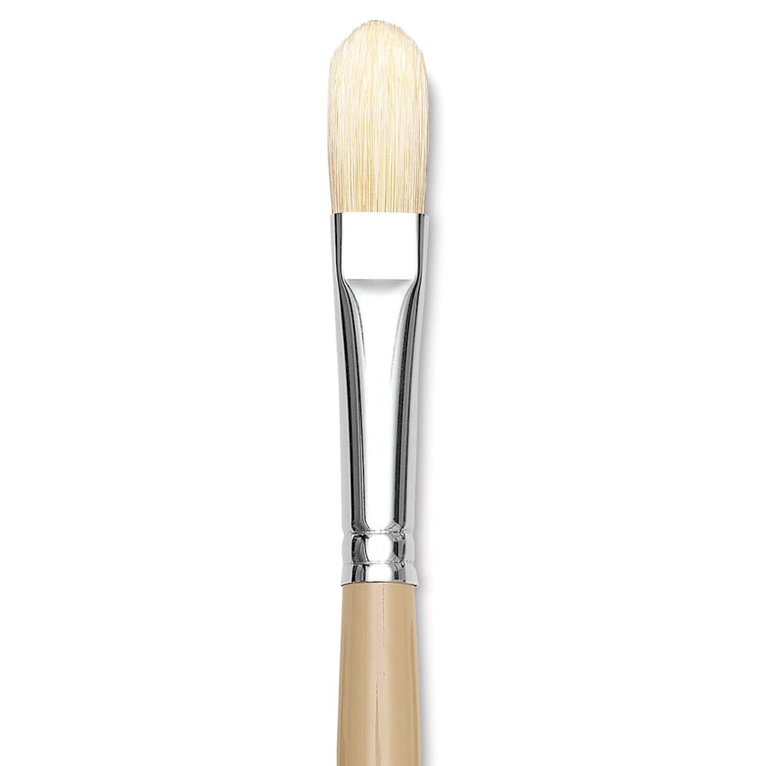 Open in modal - Robert Simmons Signet Brush - Filbert, Long Handle, Size 8 close up