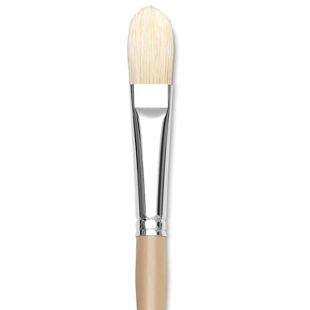 Open in modal - Robert Simmons Signet Brush - Filbert, Long Handle, Size 10 close up