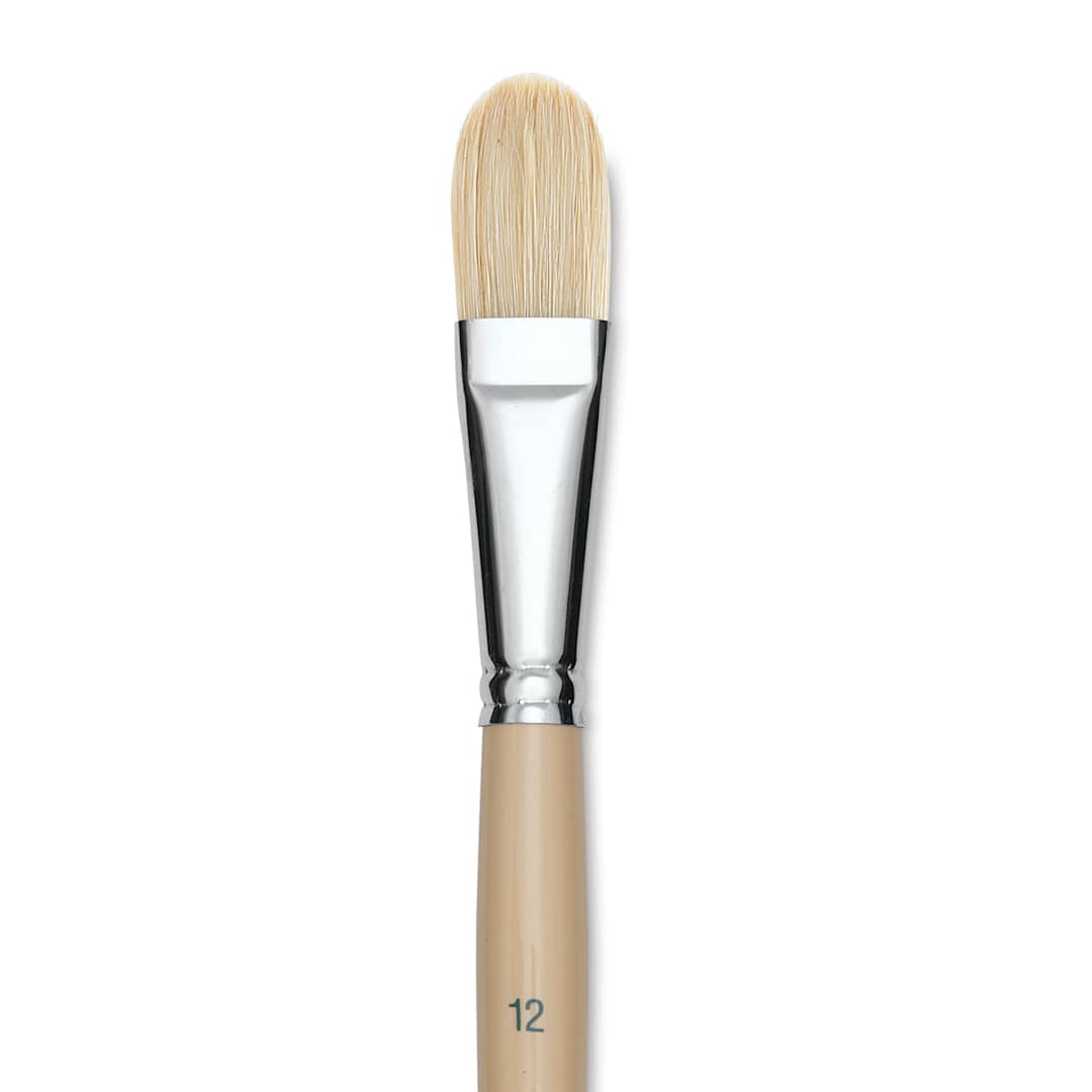 Open in modal - Robert Simmons Signet Brush - Filbert, Long Handle, Size 12 close up
