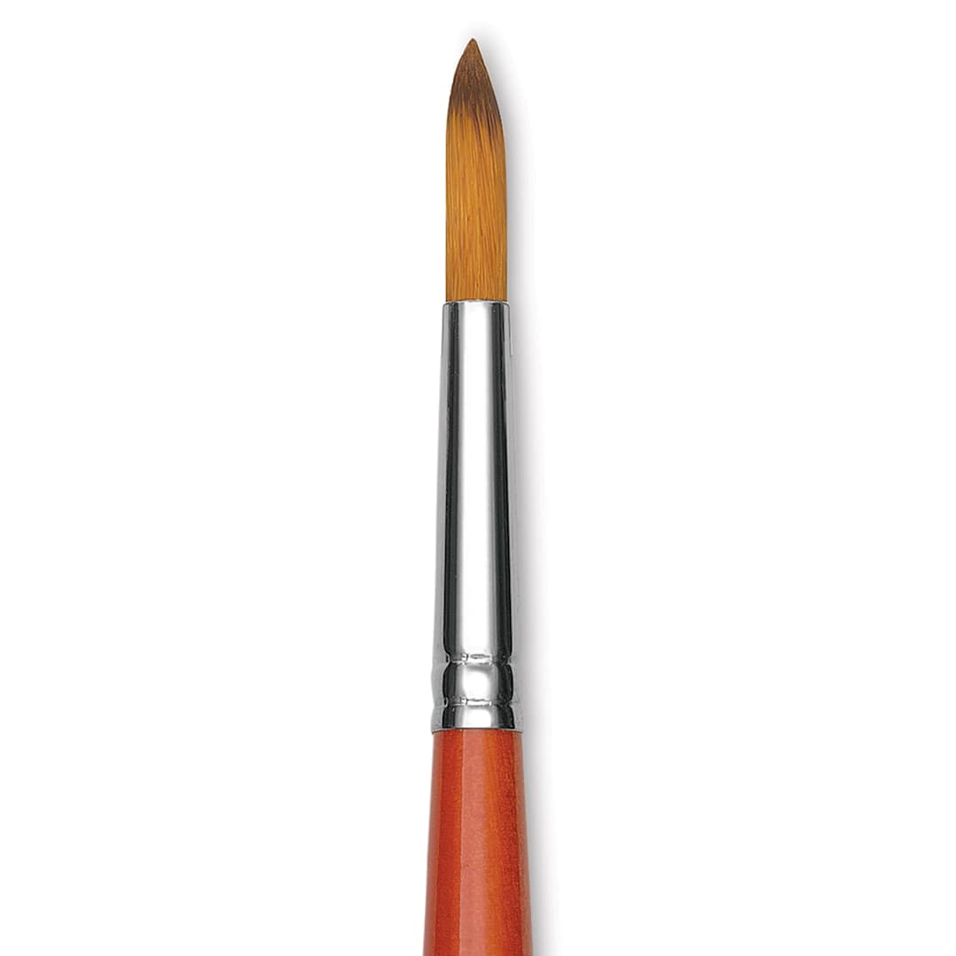 Open in modal - Raphael Golden Kaerell Brush - Round, Long Handle, Size 16, close-up