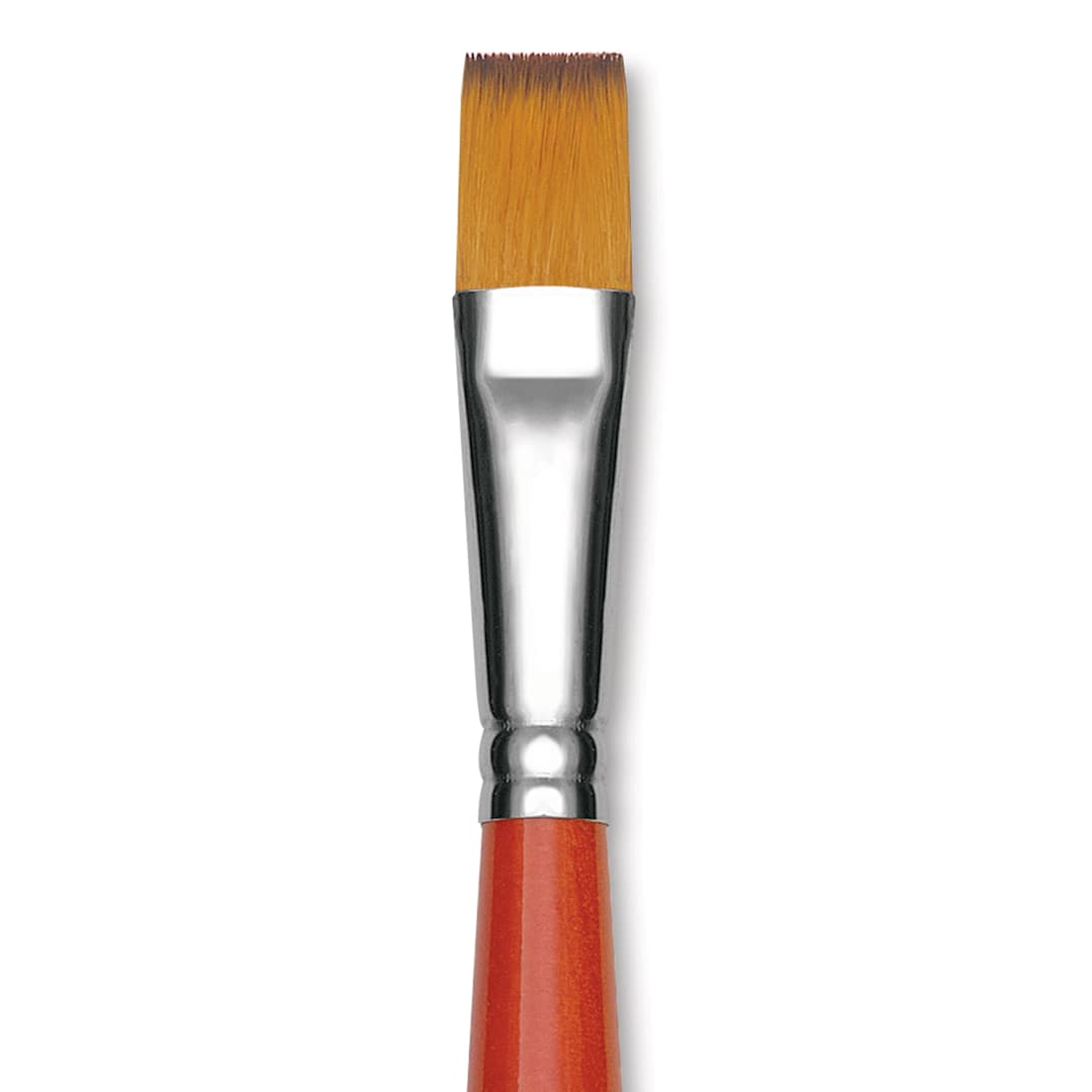 Open in modal - Raphael Golden Kaerell Brush - Flat, Long Handle, Size 14, close-up