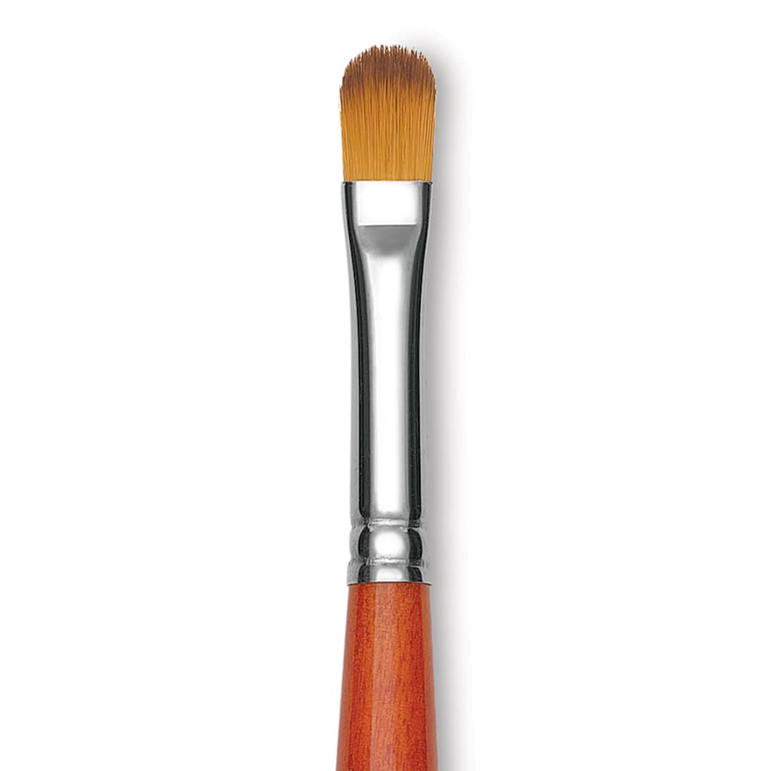 Open in modal - Raphael Golden Kaerell Brush - Filbert, Long Handle, Size 8, close-up