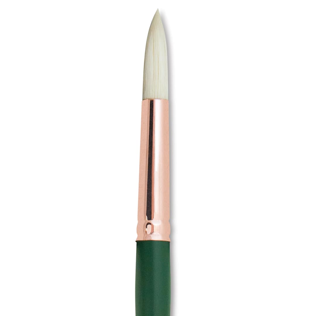 Open in modal - Silver Brush Grand Prix Super Brush - Round, Long Handle, Size 8 close up