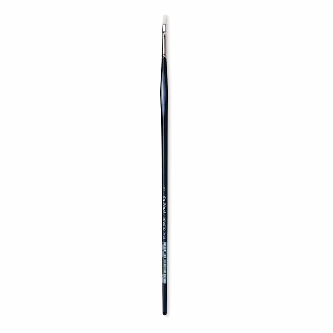 Open in modal - Da Vinci Impasto Brush - Flat, Long Handle, Size 2