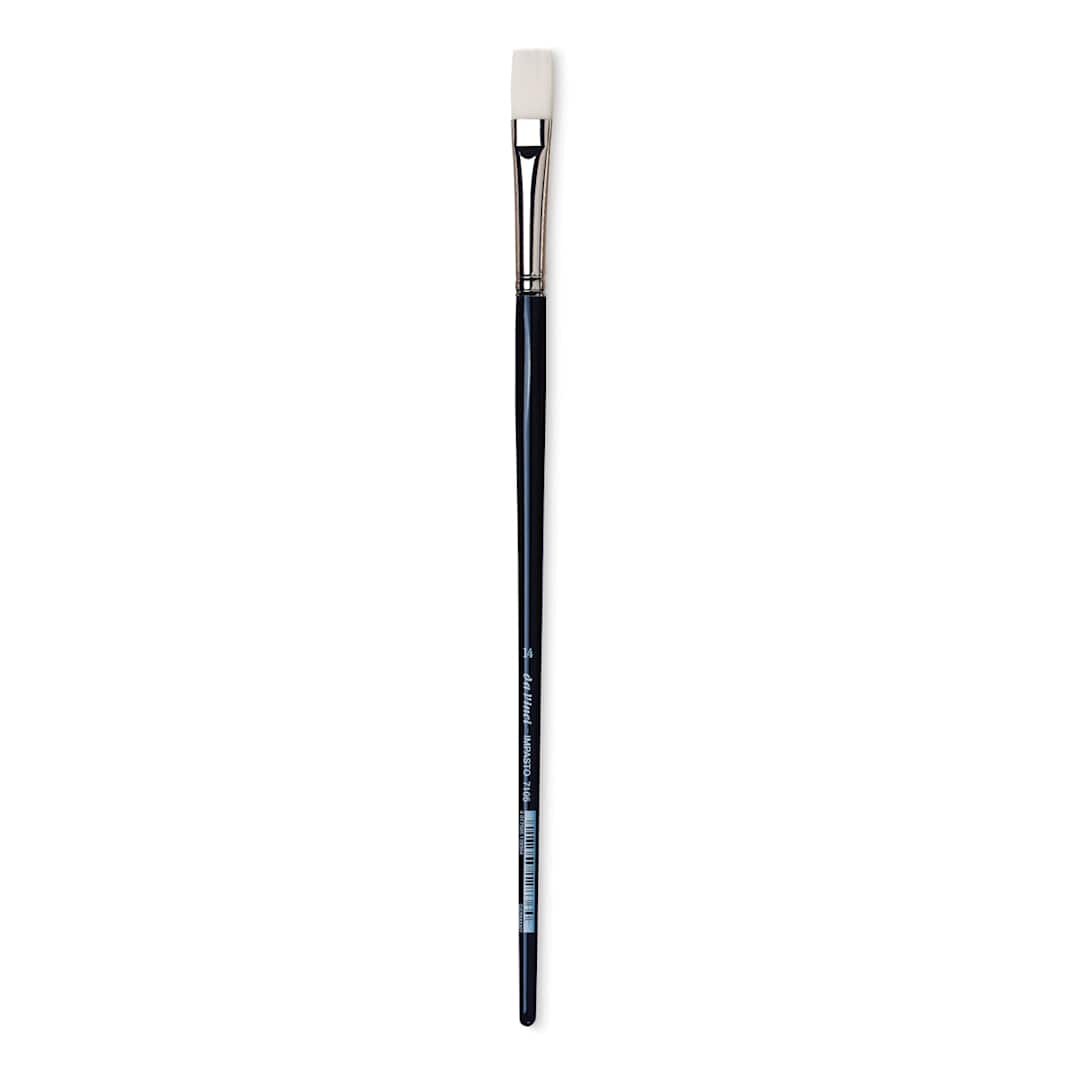 Open in modal - Da Vinci Impasto Brush - Flat, Long Handle, Size 14