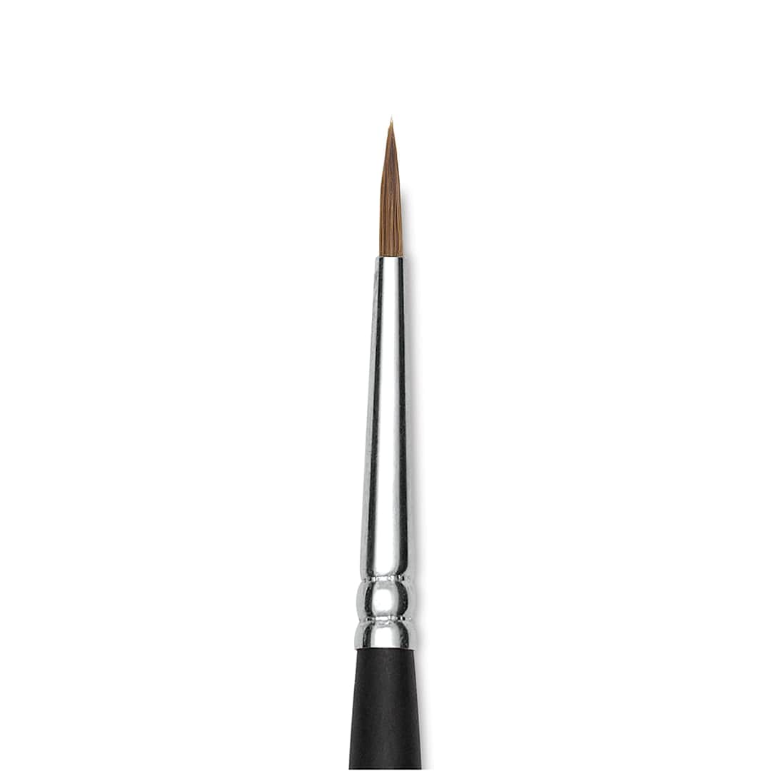 Open in modal - Old Holland Kolinsky Sable Brush - Round, Long Handle, Size 4 close up