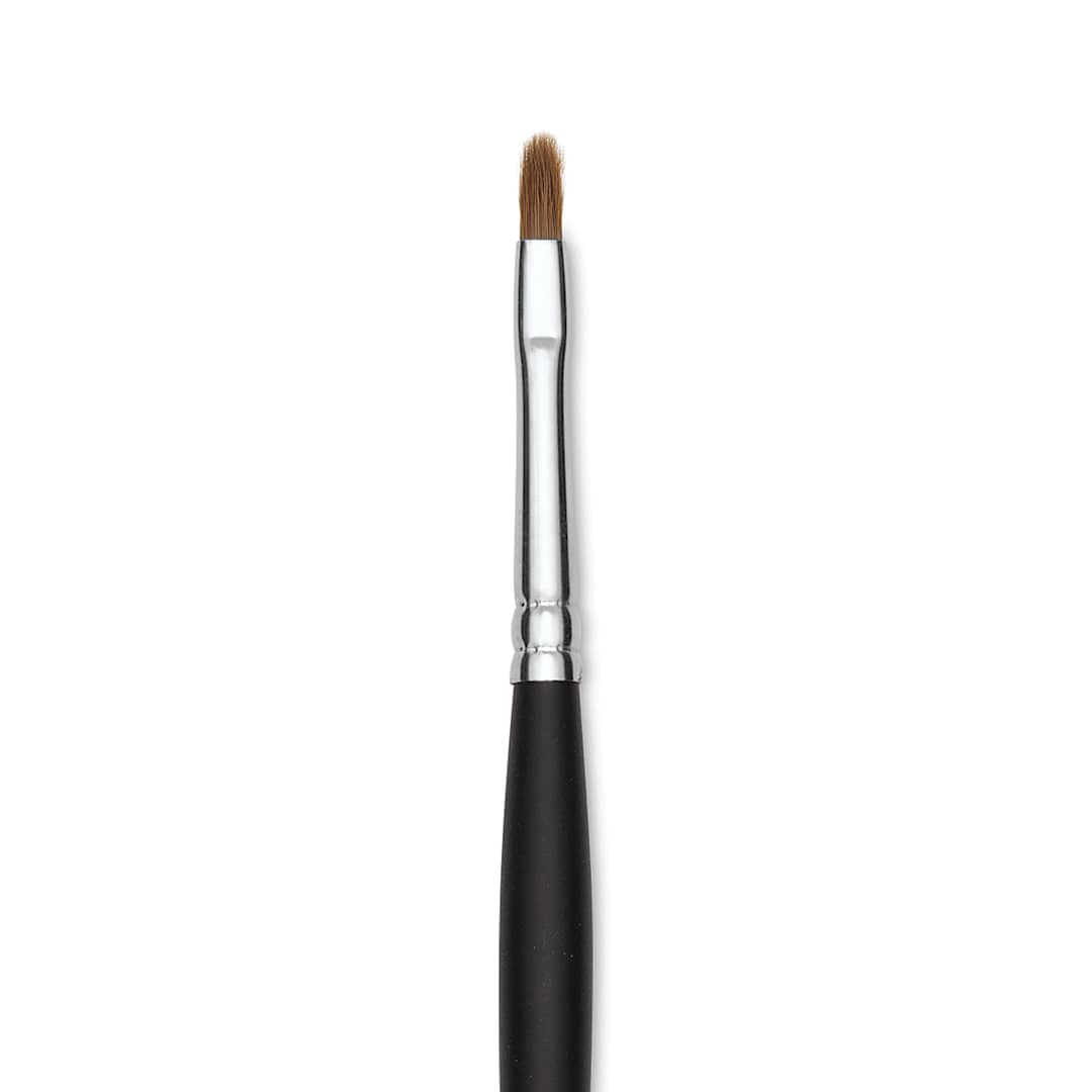 Open in modal - Old Holland Kolinsky Sable Brush - Filbert, Long Handle, Size 2 close up