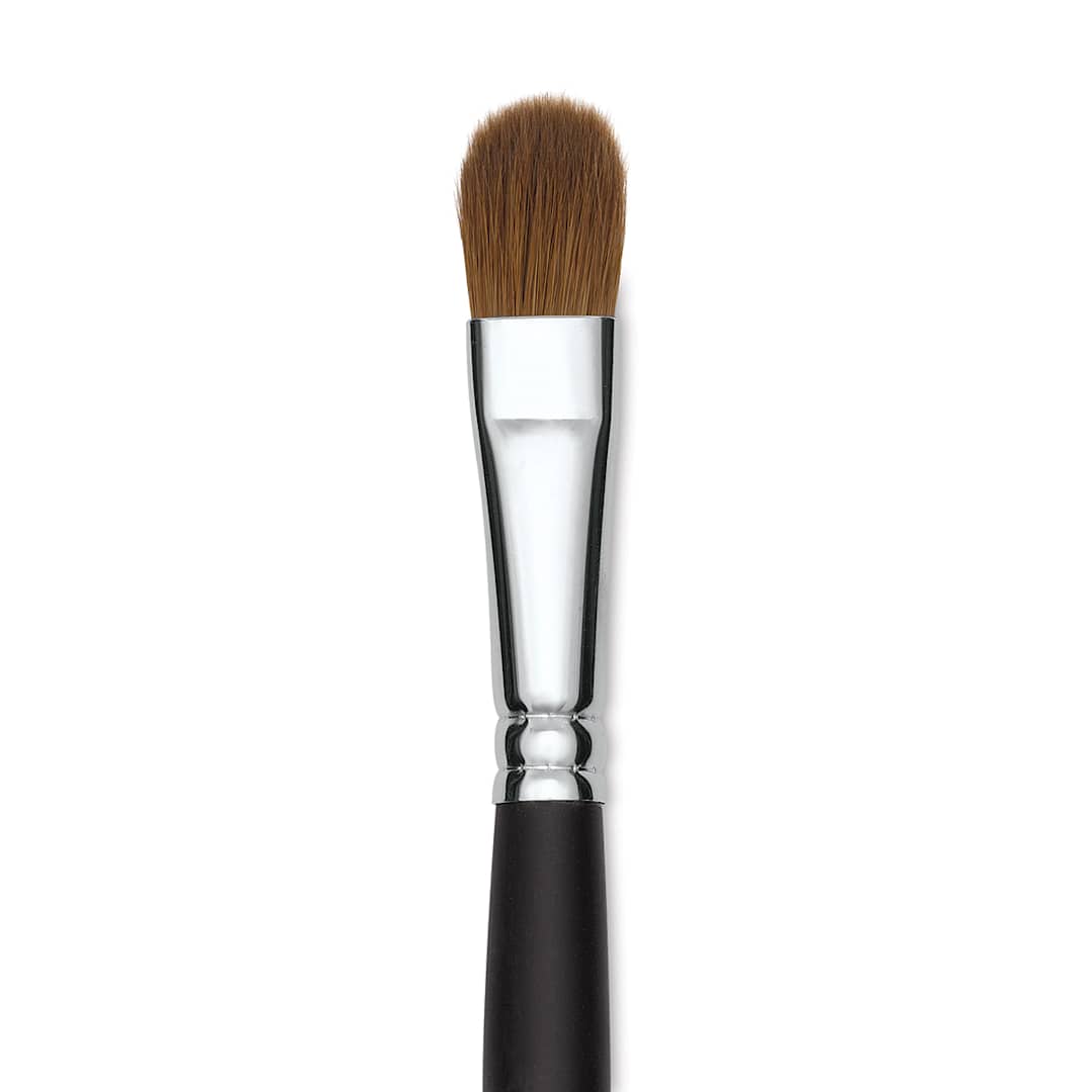 Open in modal - Old Holland Kolinsky Sable Brush - Filbert, Long Handle, Size 16 close up