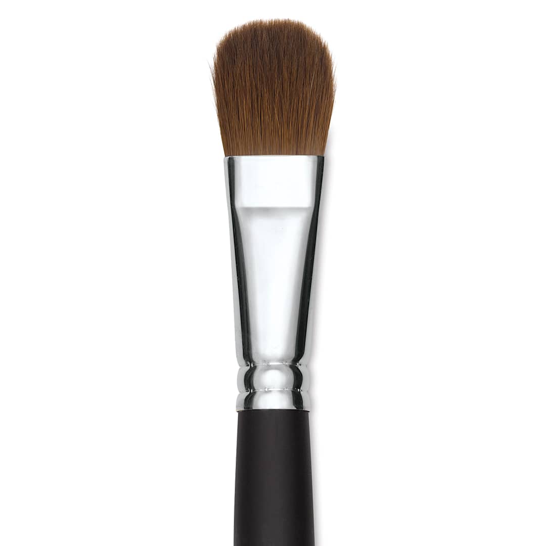 Open in modal - Old Holland Kolinsky Sable Brush - Filbert, Long Handle, Size 22 close up