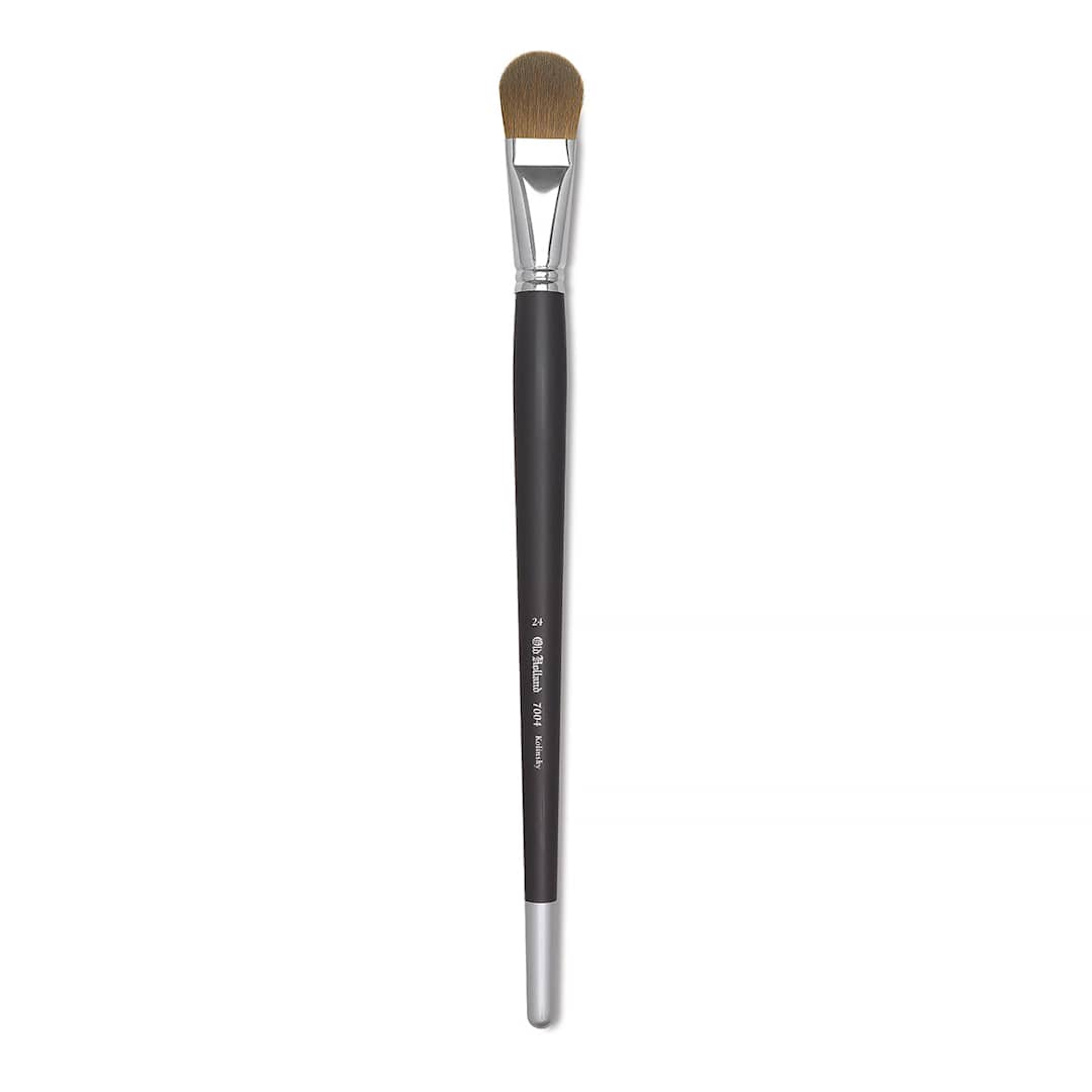 Open in modal - Old Holland Kolinsky Sable Brush - Filbert, Long Handle, Size 24