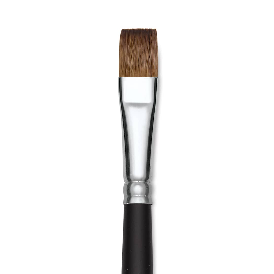 Open in modal - Old Holland Kolinsky Sable Brush - Bright, Long Handle, Size 14 close up