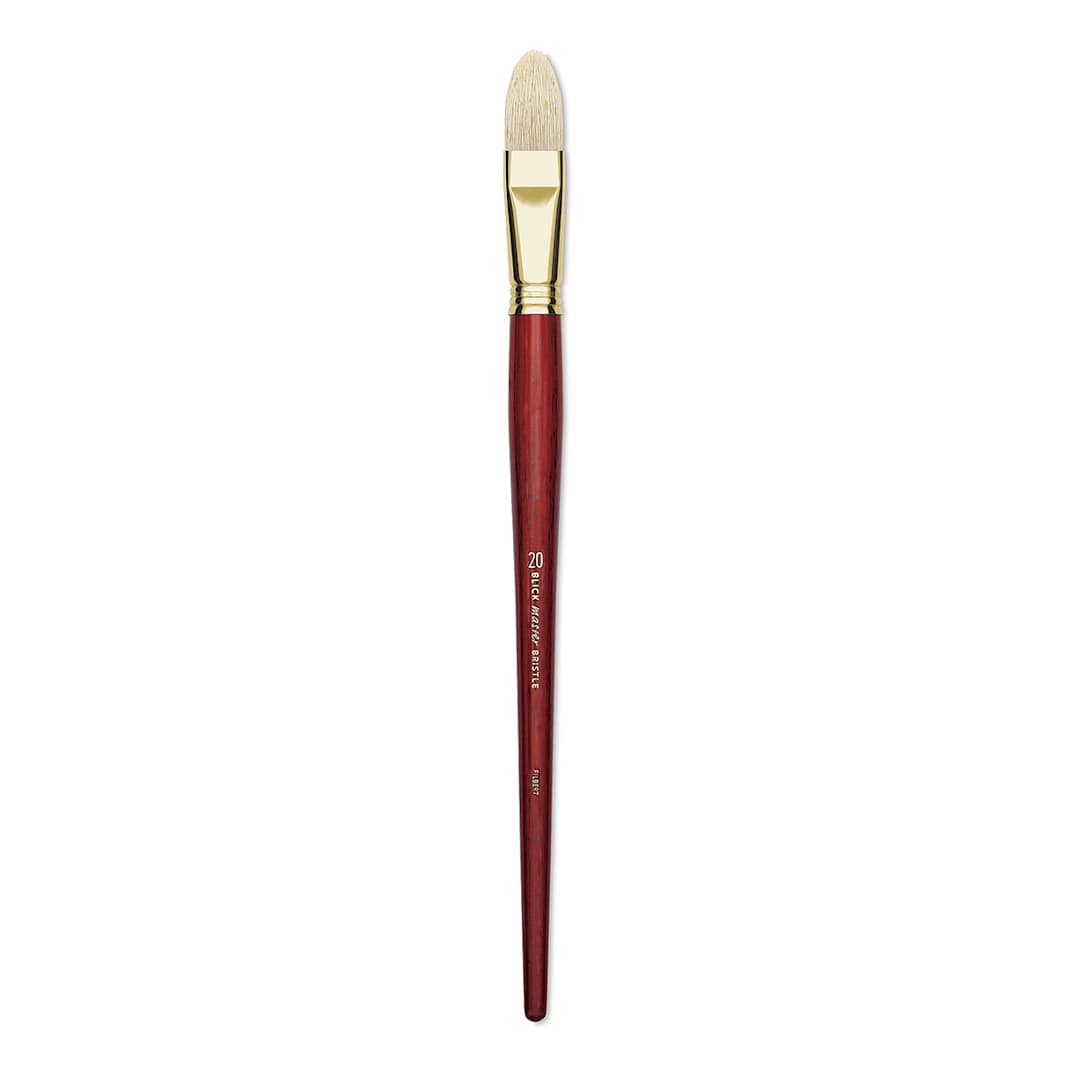 Open in modal - Blick Master Bristle Brush - Filbert, Long Handle, Size 20