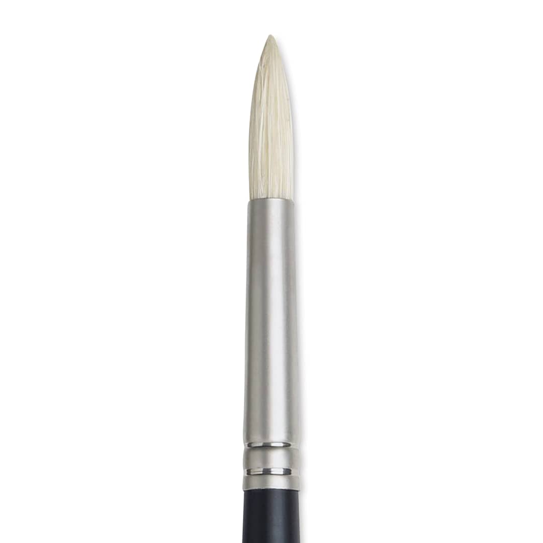 Open in modal - Winsor & Newton Artists' Oil Brush - Round, Long Handle, Size 5