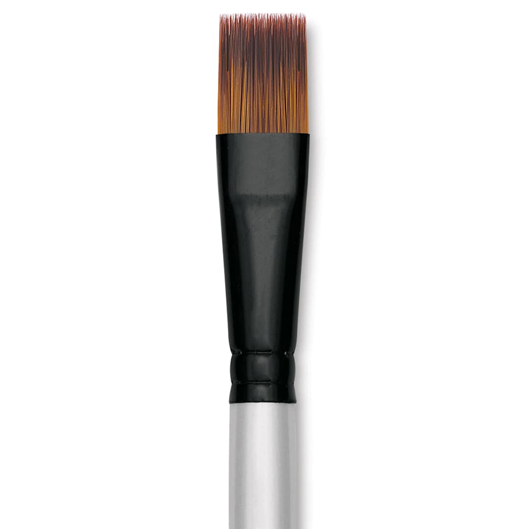 Open in modal - Robert Simmons Simply Simmons Synthetic Brush - Flat Comb, Short Handle, Size 5/8" close up