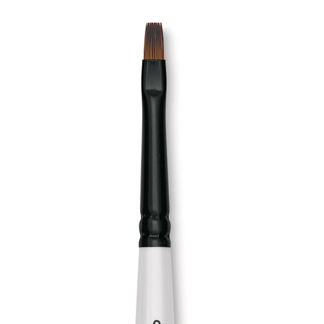 Open in modal - Robert Simmons Simply Simmons Synthetic Brush - Flat Shader, Short Handle, Size 2 close up