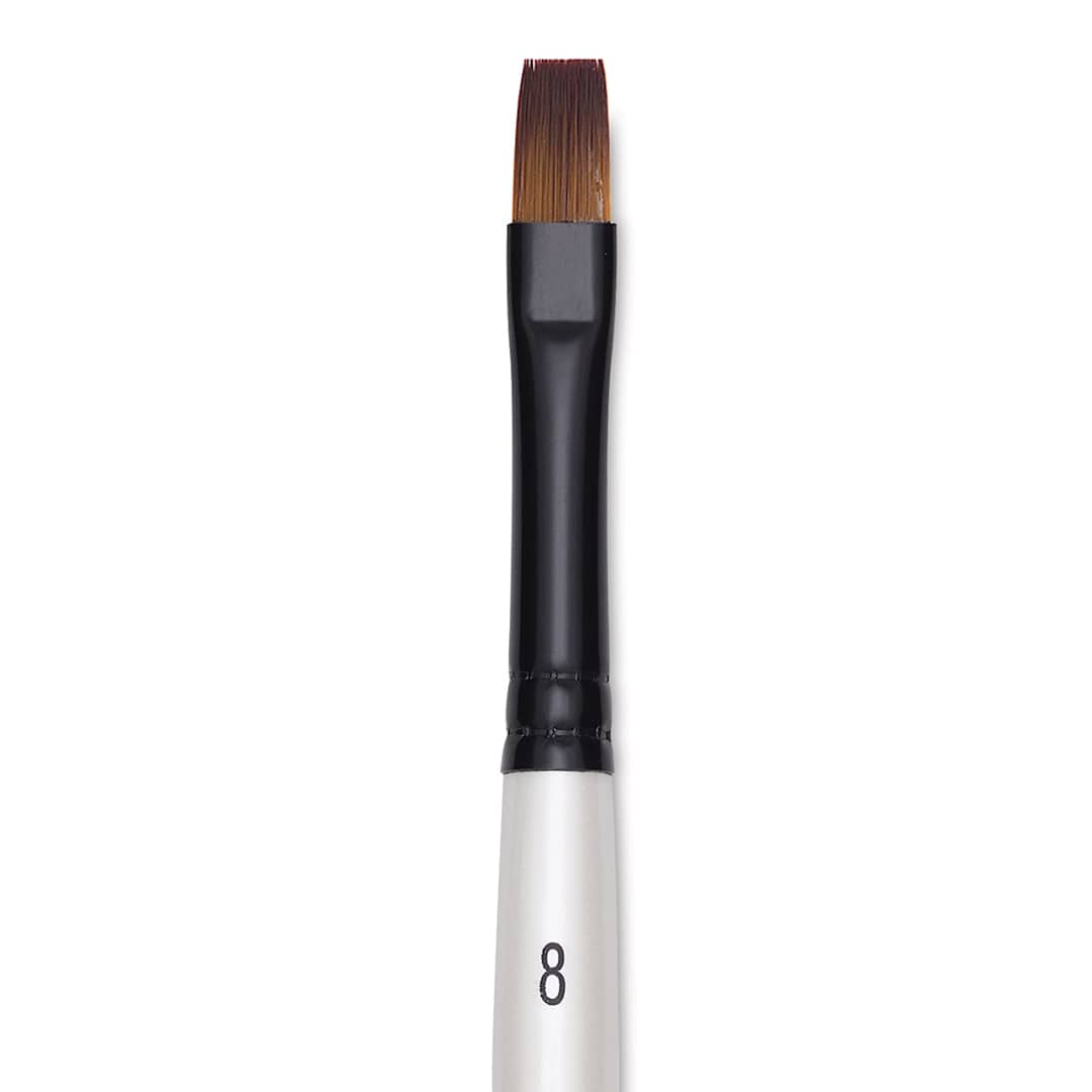 Open in modal - Robert Simmons Simply Simmons Synthetic Brush - Flat Shader, Short Handle, Size 8