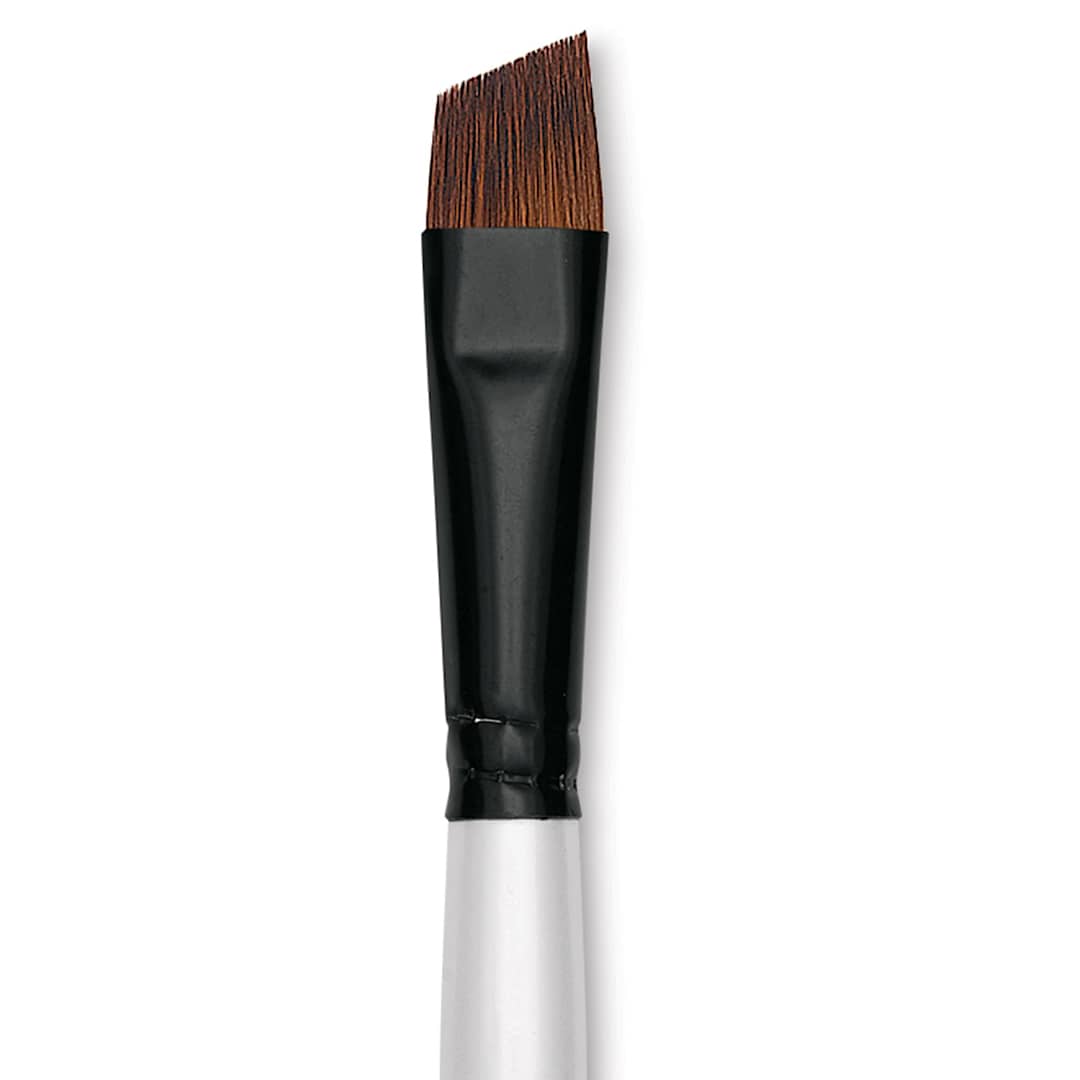 Open in modal - Robert Simmons Simply Simmons Synthetic Brush - Angle Comb, Short Handle, Size 1/2" close up