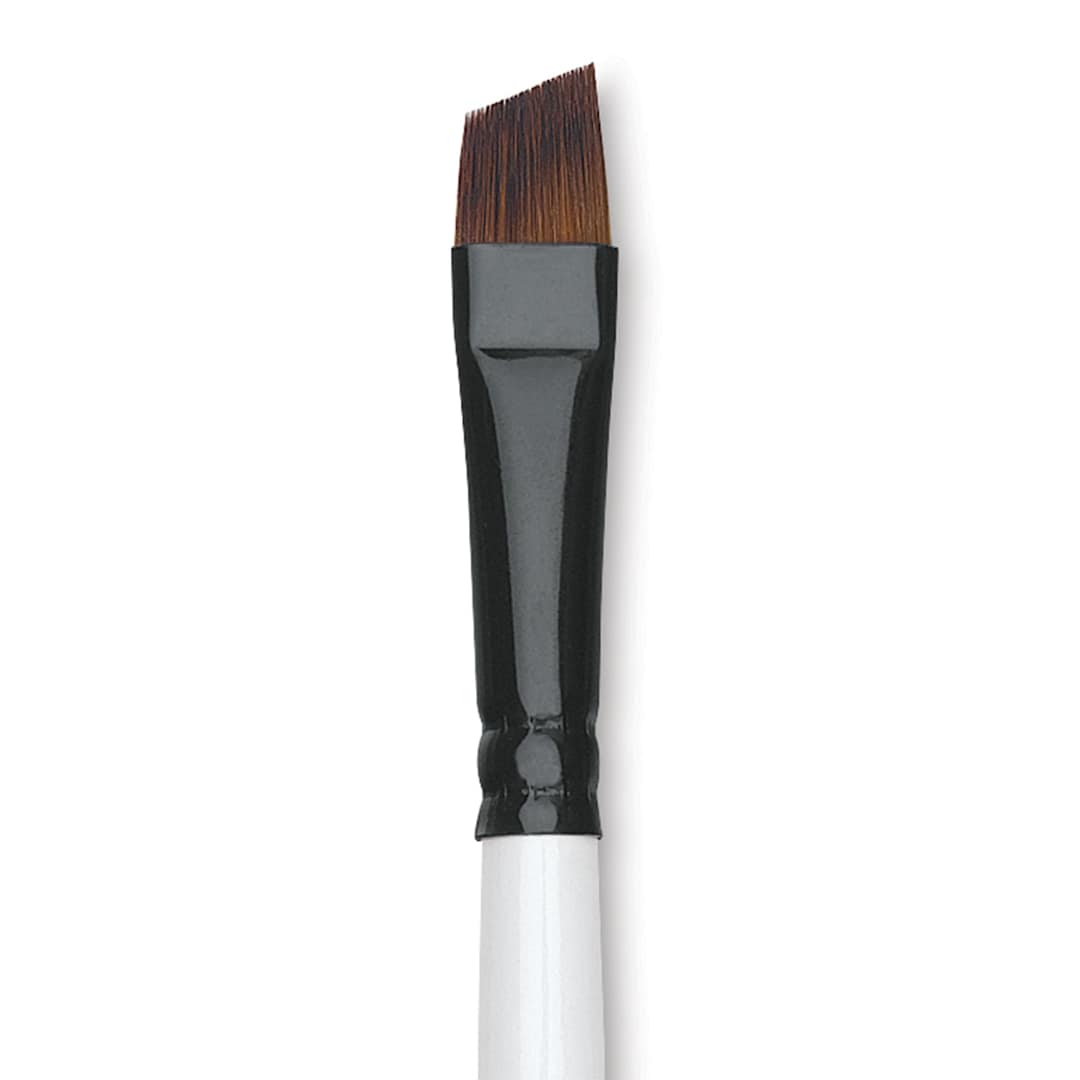 Open in modal - Robert Simmons Simply Simmons Synthetic Brush - Angle Comb, Short Handle, Size 3/8" close up