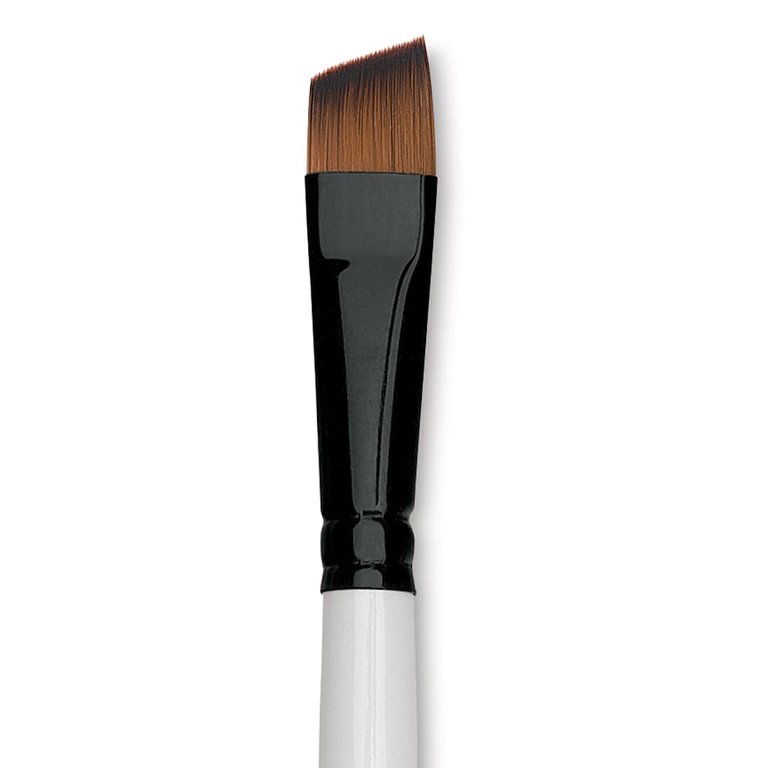 Open in modal - Robert Simmons Simply Simmons Synthetic Brush - Angle Shader, Short Handle, Size 1/2" close up