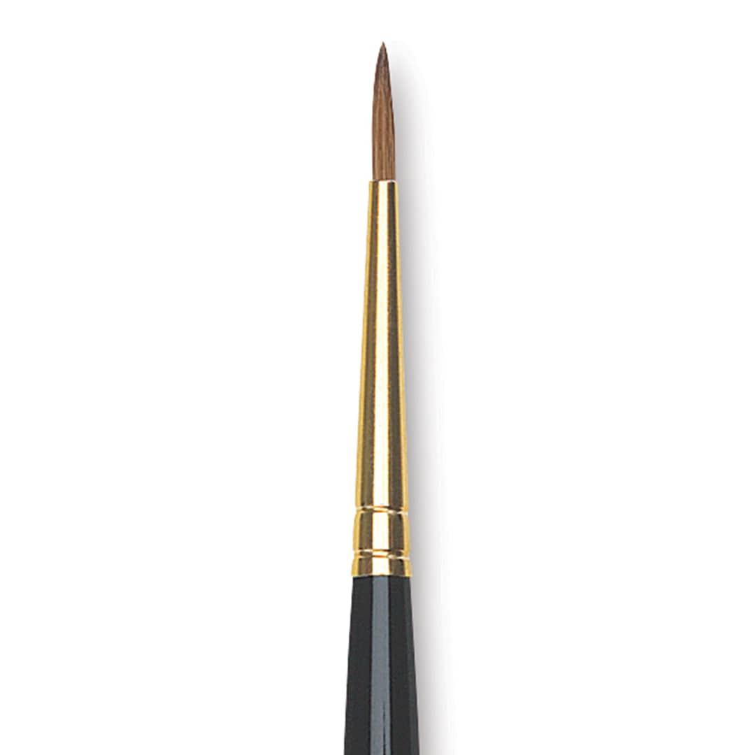 Open in modal - Da Vinci Maestro Kolinsky Brush - Full Belly Round, Short Handle, Size 0