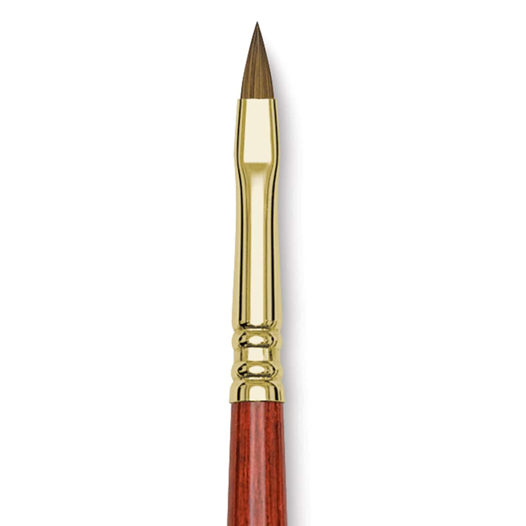 Open in modal - Blick Master Kolinsky Sable Brush - Filbert, Short Handle, Size 4 close up