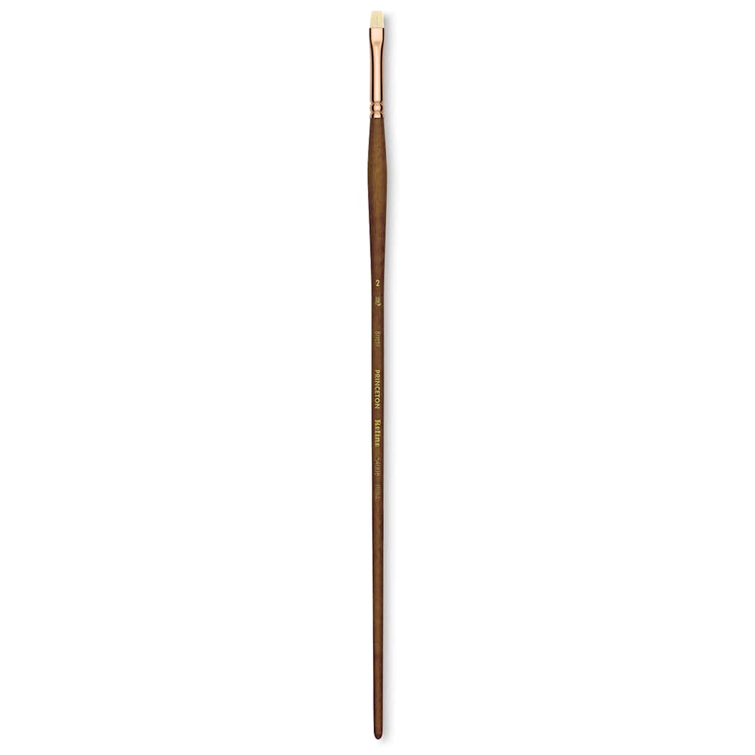 Open in modal - Princeton Best Natural Bristle Brush - Bright, Long Handle, Size 2
