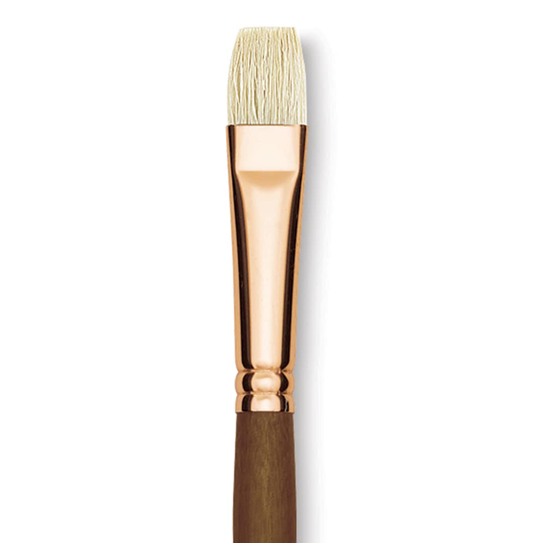 Open in modal - Princeton Best Natural Bristle Brush - Bright, Long Handle, Size 8 close up