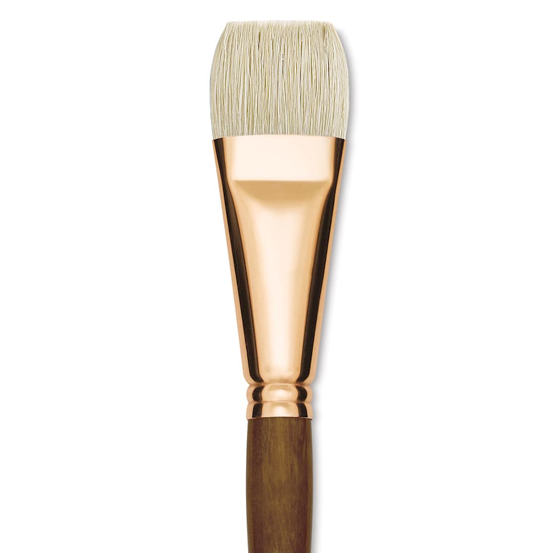Open in modal - Princeton Best Natural Bristle Brush - Bright, Long Handle, Size 16 close up