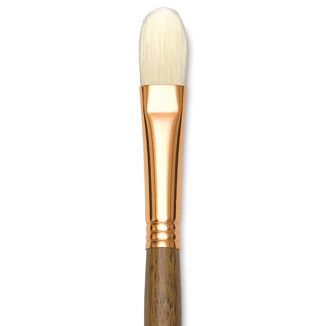 Open in modal - Princeton Best Natural Bristle Brush - Filbert, Long Handle, Size 8 close up
