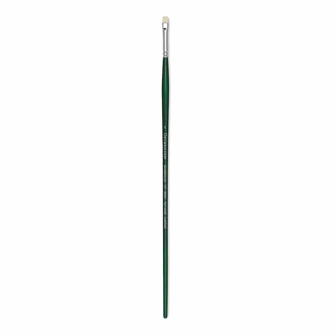 Open in modal - Grumbacher Gainsborough Brush - Bright, Long Handle, Size 1