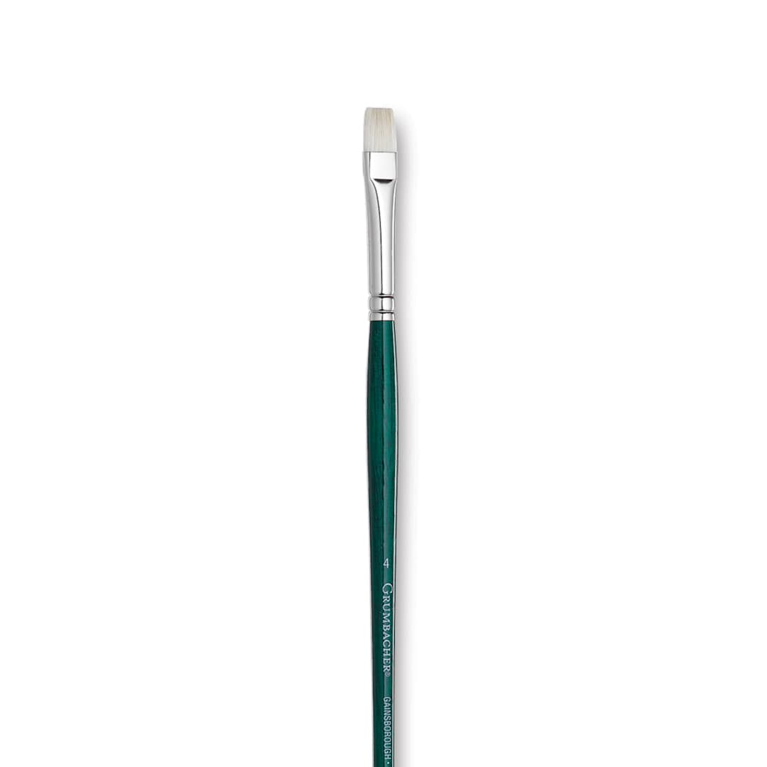 Open in modal - Grumbacher Gainsborough Brush - Bright, Long Handle, Size 4